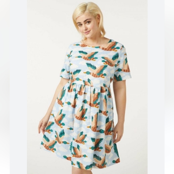 FLYING DUCKS SMOCK DRESS, SIZE SMALL, PRINCESS HIGHWAY - Picture 6 of 6